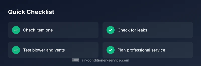Checklist to diagnose car AC not cooling