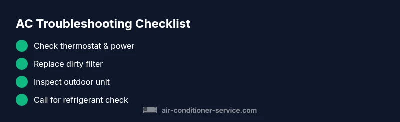 AC troubleshooting quick checklist