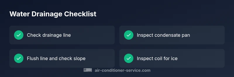 Checklist for diagnosing AC condensate drainage