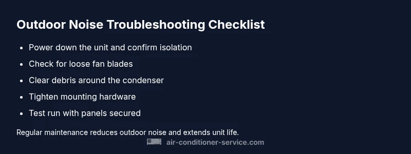 Checklist for diagnosing outdoor AC noise