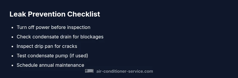 Checklist for preventing AC leaks
