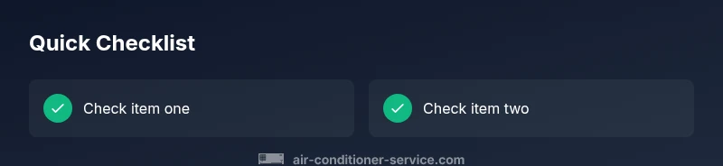 Checklist graphic for diagnosing AC not cooling