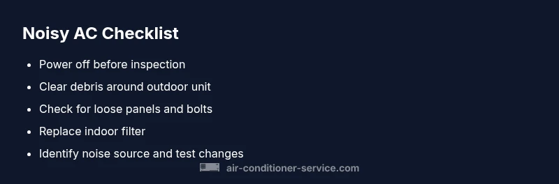 Noisy AC checklist infographic