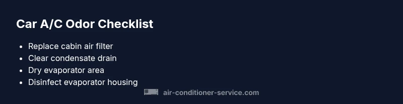 Car A/C odor checklist infographic
