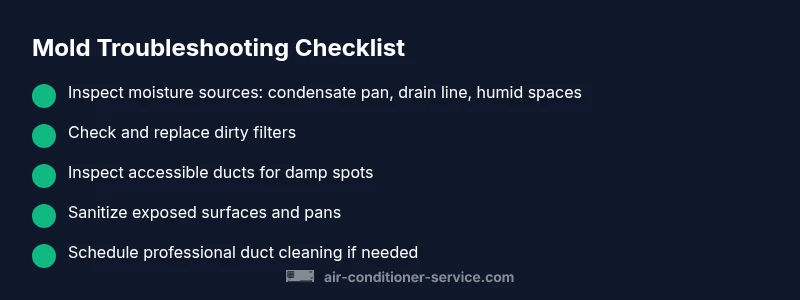 Checklist for mold prevention in air conditioner