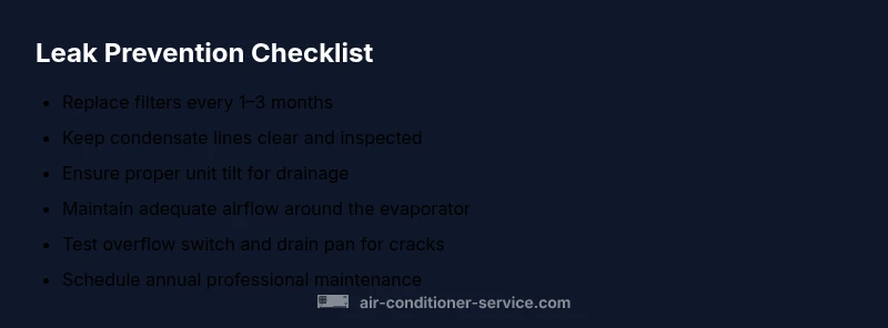 Tailwind infographic checklist for AC leak prevention