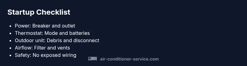 AC startup checklist infographic