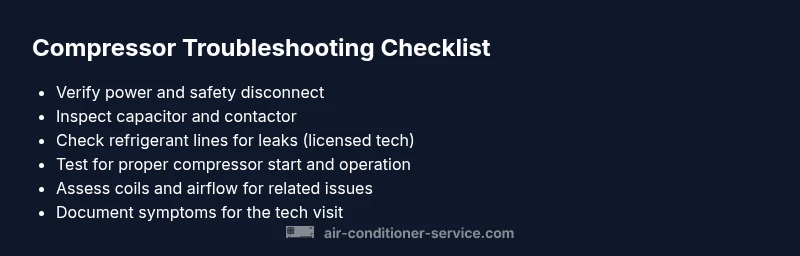 Checklist for diagnosing AC compressor issues
