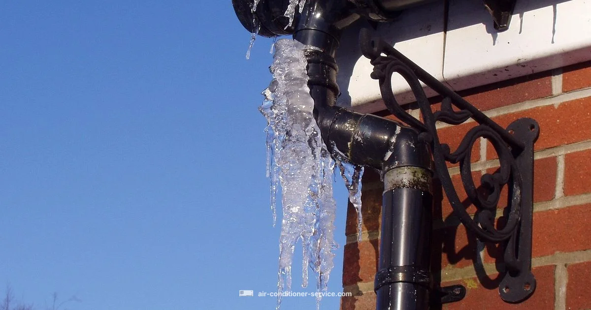 Frozen Outdoor Pipes - Air Conditioner Service