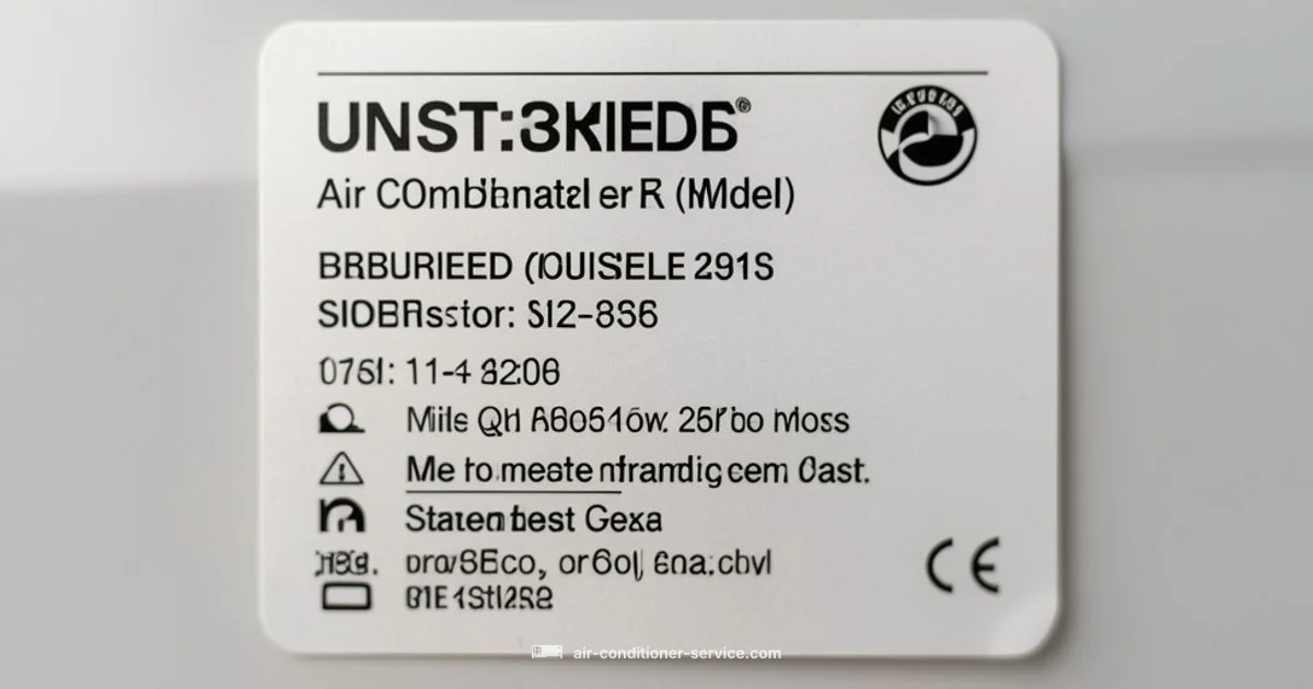 AC Model Lookup - Air Conditioner Service